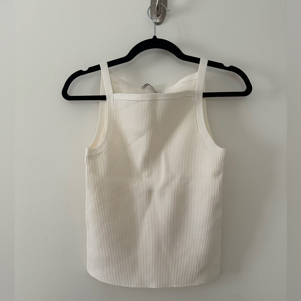White Abercrombie Ribbed Tank Top